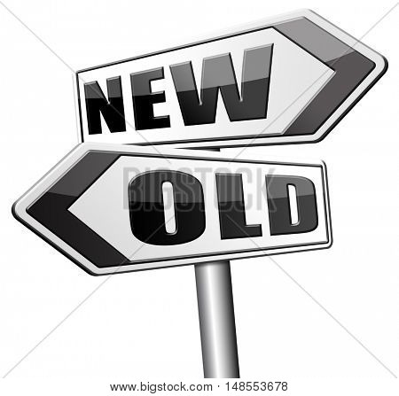 new old modern or antique latest trend or newest fashion upgrade version 3D, illustration
