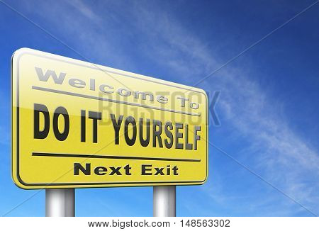 do it yourself, self development. 3D, illustration
