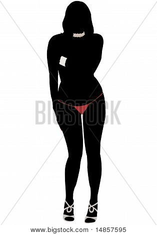 Sexy Frau-Silhouette