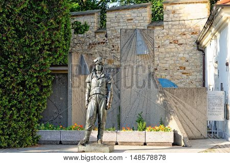 PRAGUE CZECH REPUBLIC - JULY 3 2014: Monument of Milan Rastislav Stefanik on Petrin Hill.
