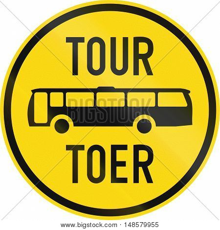 Temporary Road Sign Used In The African Country Of Botswana - Tour Buses Only