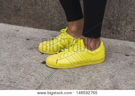 Detail Of Shoes At Milan Fashion Week