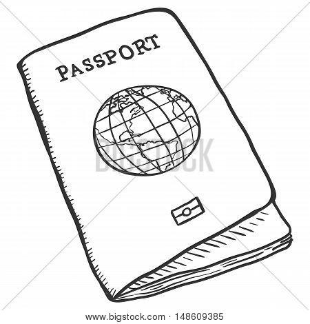 Vector Single Sketch Passport