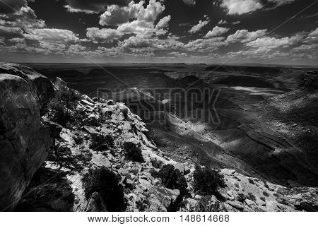 Muley Point Overlook Mexican Hat Ut Black And White