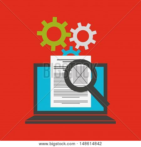 big data center flat icons vector illustration design