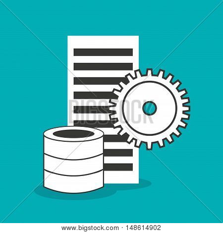 big data center flat icons vector illustration design