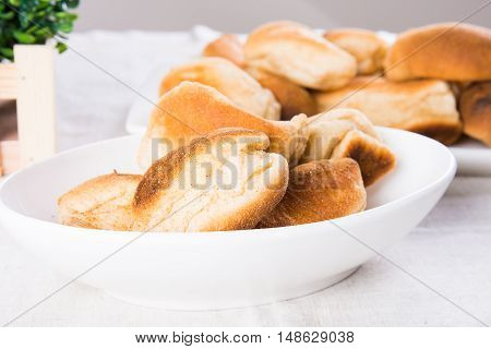 hot pandesal for breakfast, famous bread in the Philippines