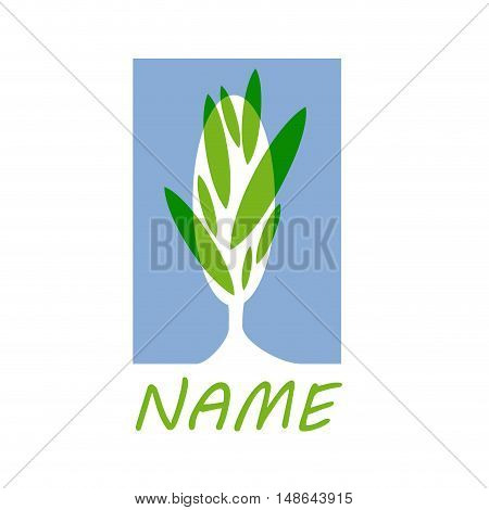 Vector sign green park, isolated on white