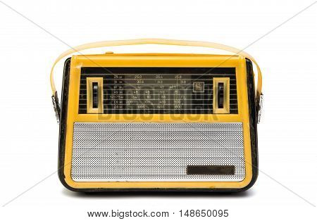 retro radio vintage isolated on white background
