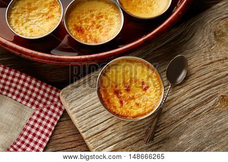 Custard Creme Caramel Flan dessert bain marie oven cooked