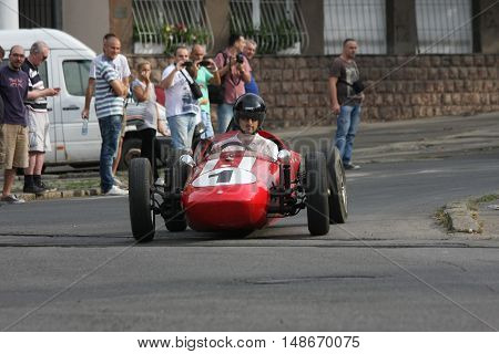 BELGRADE,SERBIA - SEPTEMBER 10 2016 :Oldtimer formula at the commercial race of old cars in memory of formula 1 race held on the same place in 1939 two days after the beginning of Second World War when the famous Italian driver Tazio Nuvolari won