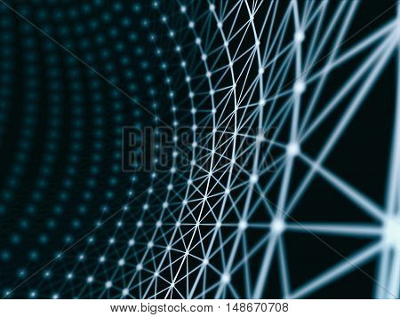 Futuristic virtual technology background, Fiber virtual optic cables, fibre connection, telecomunications concept, digitally generated image.