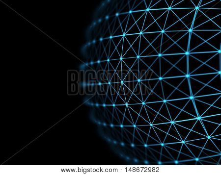 Futuristic virtual technology background, Fiber virtual optic cables, fibre connection, telecomunications concept, digitally generated image.