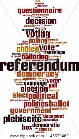 Referendum word cloud concept. Vector illustration on white