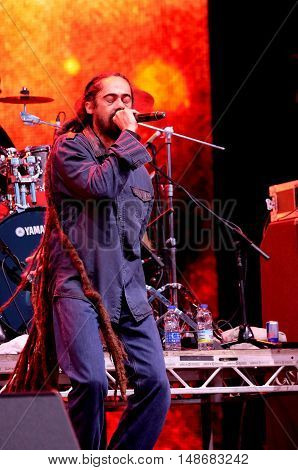 Jamaican reggae artist Damian Marley performing live on stage at Bestival Festival,  September 9th 2016, Isle of Wight, UK