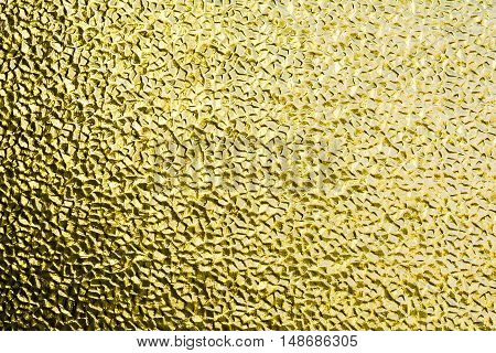 Yellow glass background. Glass texture, Cracked glass