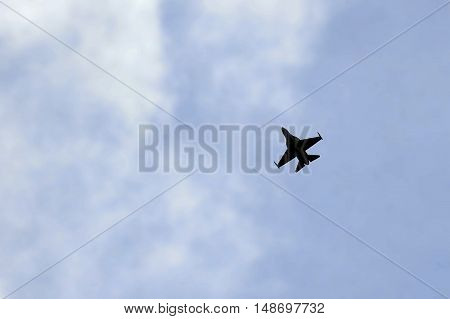 Military Fighter Jet Flying Solo