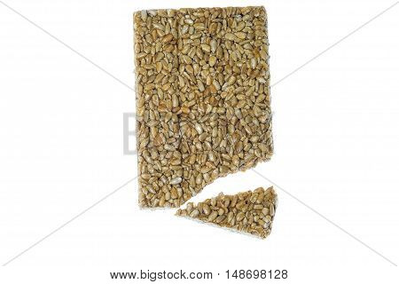 Kozinaki Of Sunflower On White Background