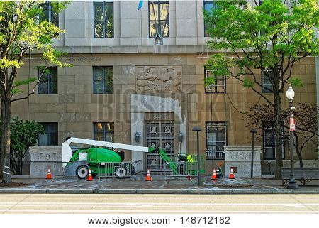 Construction Works Near The Federal Trade Commission Building