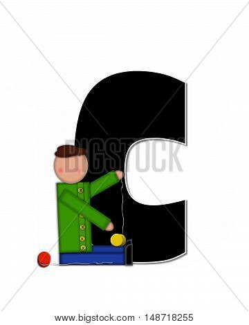 The letter C in the alphabet set 