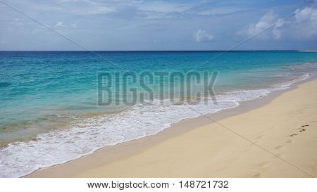 exotic natural beach on sal island on kape verde