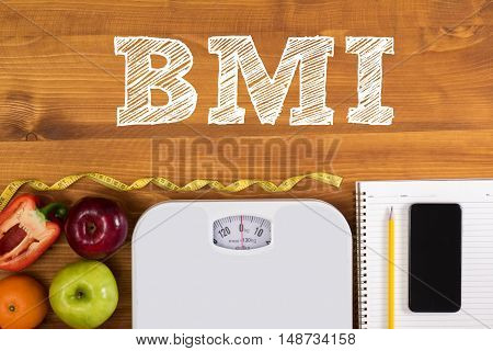 Top View, Fitness And Weight Loss Concept,