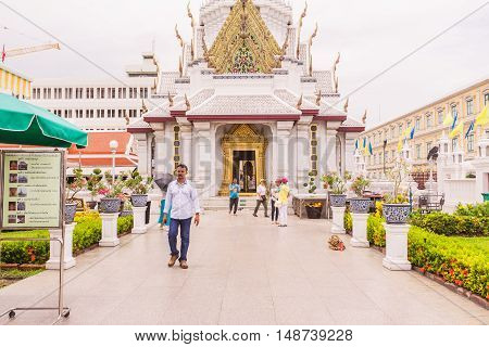 Bangkok Thailand - June 5 2016 : Bangkok city pillar shrine or pillar shrine of Thailand