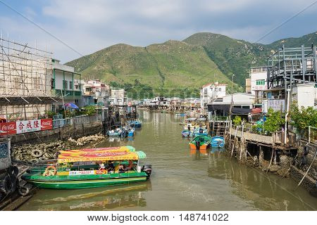 HONG KONG, CHINA - SEP. 17, 2016: Tai O Fishing Village of Lantau Island in Hong Kong, China.