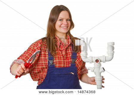 Kobieta hydraulik