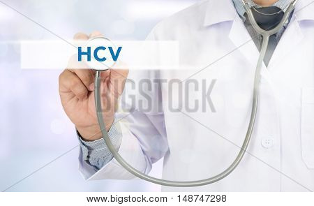 Diagnosis - Hcv Concept ( Hepatitis C Virus)