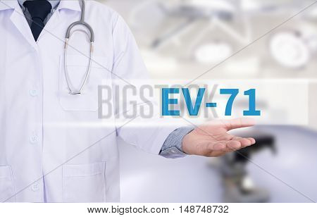 EV-71 Medicine doctor hand working doctor work hard