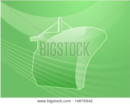 Illustration af en skib, fragt båd eller ocean liner viser naval transport