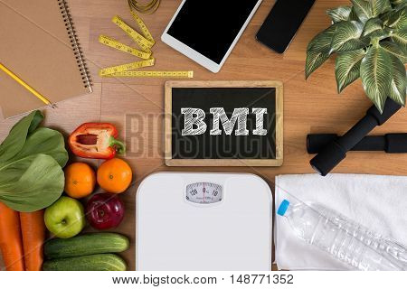 Bmi Body Mass Index Formula Rate Formula In A Board