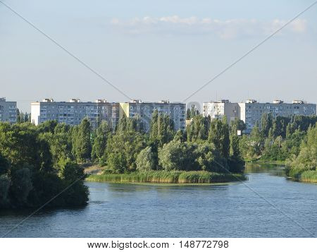 View on the river Dnieper in Kremenchuk