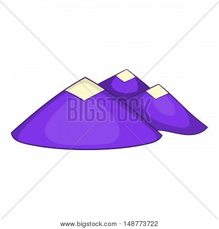 Mountain landscape icon in cartoon style isolated on white background vector illustration