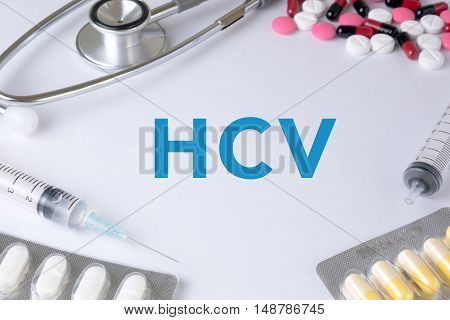 Diagnosis - Hcv Concept ( Hepatitis C Virus)
