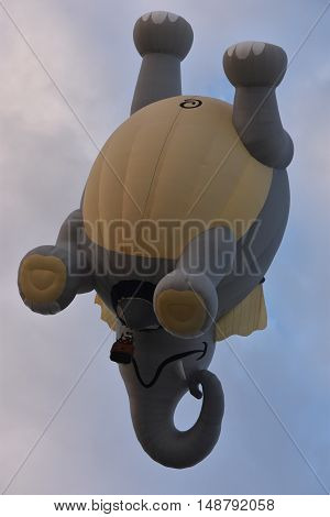 QUEENSBURY, NY - SEP 24: Balloon launch at dawn at the 2016 Adirondack Hot Air Balloon Festival held from Sep 22-25. Thousands of people attended the festival which is the largest of its kind on the East coast.