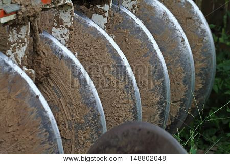 this is multiple round blades tractor .