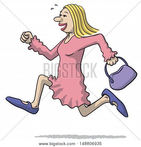 Illustration Of A Woman Running