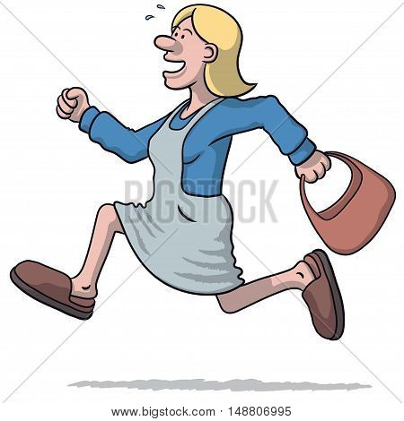 Illustration Of A Woman Running