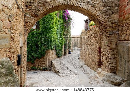 Peratallada, medieval town in Catalunya, Spain in September