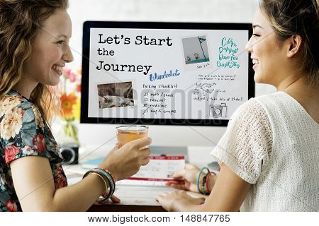 Let's Starrt The Journey Travel Concept