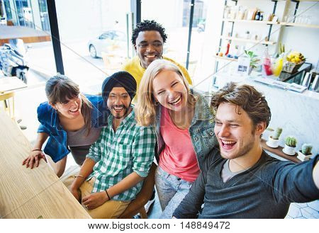 Groupie Together Teamwork Connection College Concept