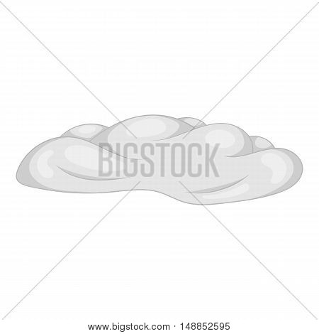 Snow icon in black monochrome style isolated on white background. Weather symbol vector illustration