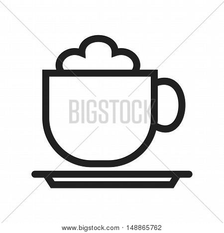 Cappucino, cup, coffee icon vector image. Can also be used for coffee shop. Suitable for web apps, mobile apps and print media.
