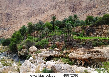 Cliffs at Wadi Tiwi Sultanate of Oman