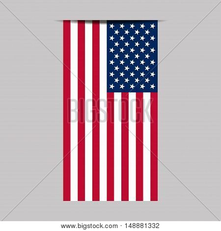 American flag. Vector image of american flag. Flag USA