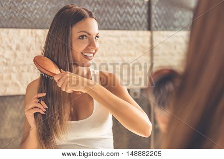 Beautiful Woman In Bathroom
