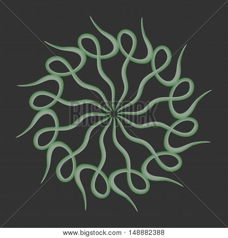 mandala. watercolor. circular abstract pattern. vector illustration.