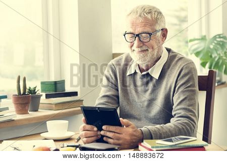 Senior Adult Thinking Memory Happy Concept